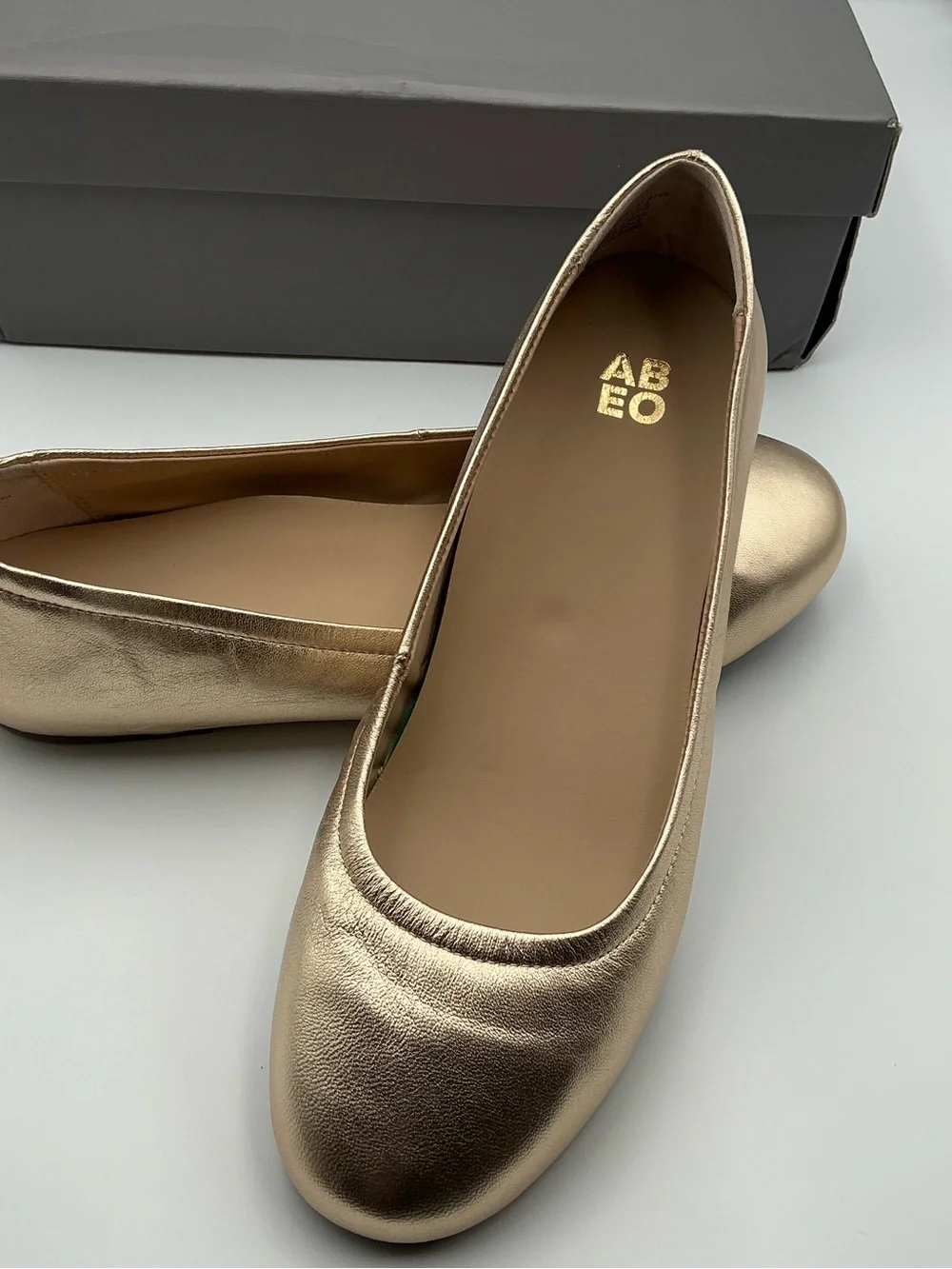 ABEO PROMENADE Metallic Gold Women’s Flats
